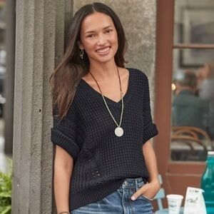 Sundance My Everyday Short Sleeve Ribbed Knit Sweater​​